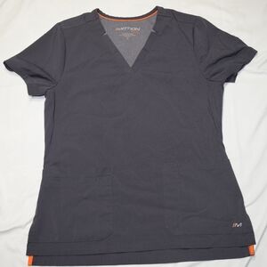 Ladies Motion by Barco gray scrub top, Small